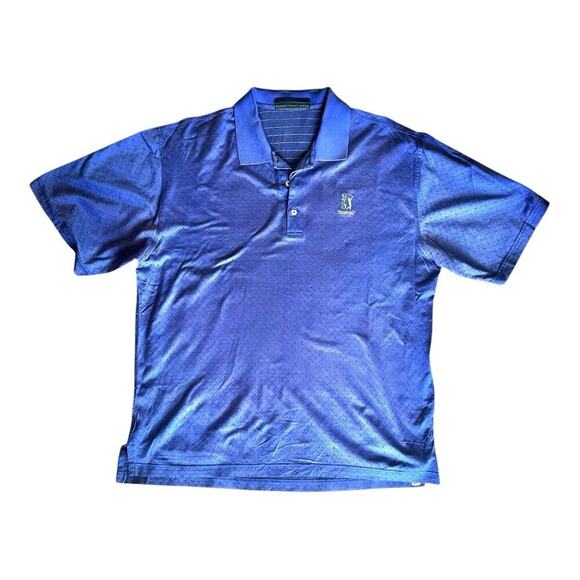 Robert Trent Jones Other - Robert Trent Jones TPC Sugarloaf Georgia Golf Polo Blue Textured Pattern XL